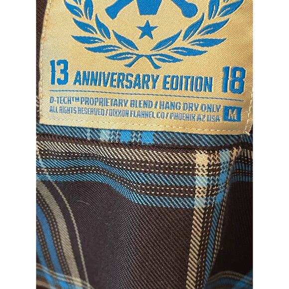 Dixxon Apache Anniversary Edition Brown Plaid Flannel Shirt size Medium - Picture 11 of 11